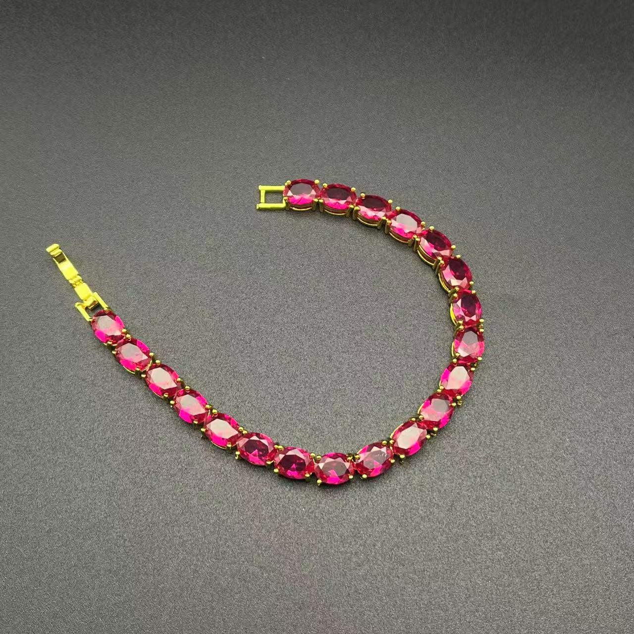 合金合成红宝石手链-约6mm-多样性发货-Y鑫-Y3058