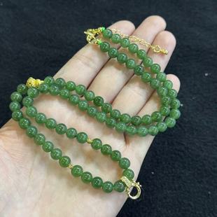 新款 多样性发货 送扣子 约6mm Y欣Y5378 和田玉碧玉万能链