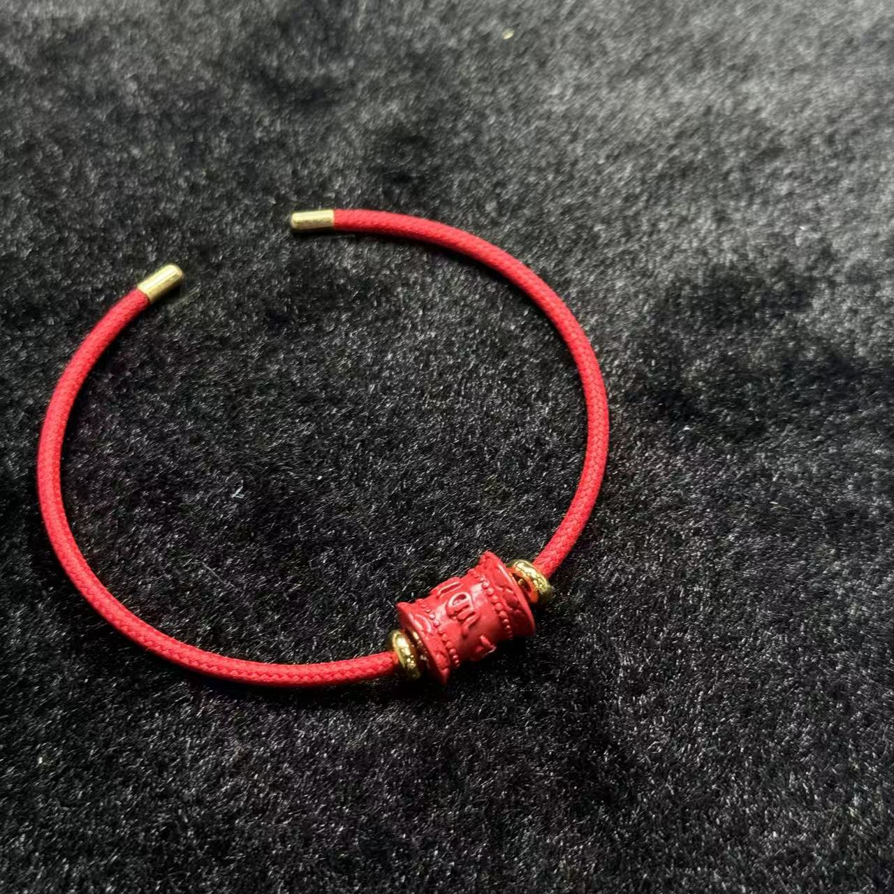 含辰砂工艺品朱砂手链绳-约9mm-多样性发货-D恒B1458