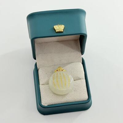 18k和田玉五条经吊坠-约25*30*10mm-多样性发货-YSP金-V644