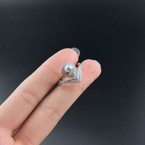 s925银海水珍珠戒指-约5mm-多样性发货-ZG珍-A5338