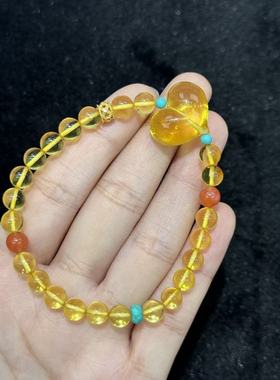 琥珀屁桃手串-约7mm-多样性发货-P海-A277