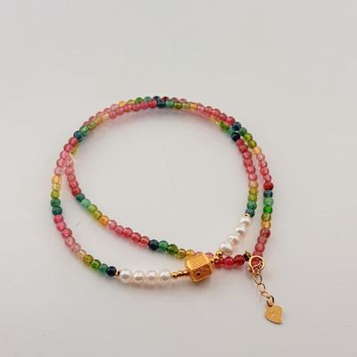 彩虹碧玺项链-约3mm-多样性发货-S优-A6928