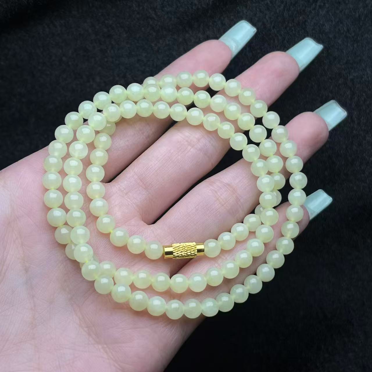 和田玉项链-约5mm-多样性发货-Y欣-Y535