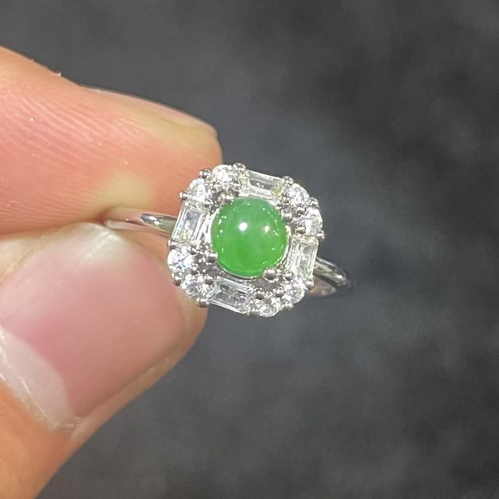 翡翠戒指合金翡翠戒指-约5mm-多样性发货-Q燕