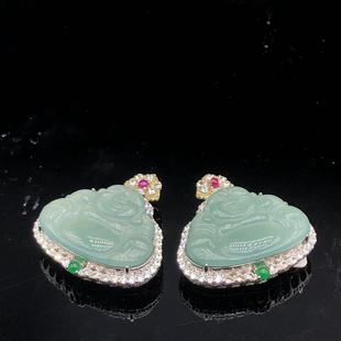 31mm 合金翡翠佛公吊墜 多樣性發(fā)貨 約34 H翠