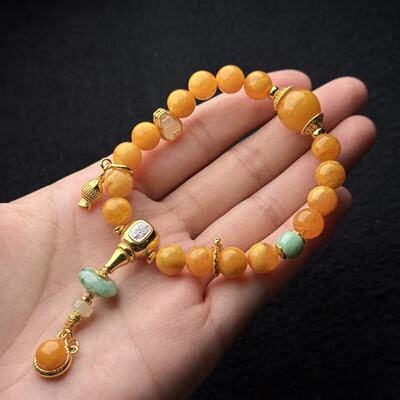 蜜蜡DIY单圈手串-约9mm-多样性发货- H春-A1765