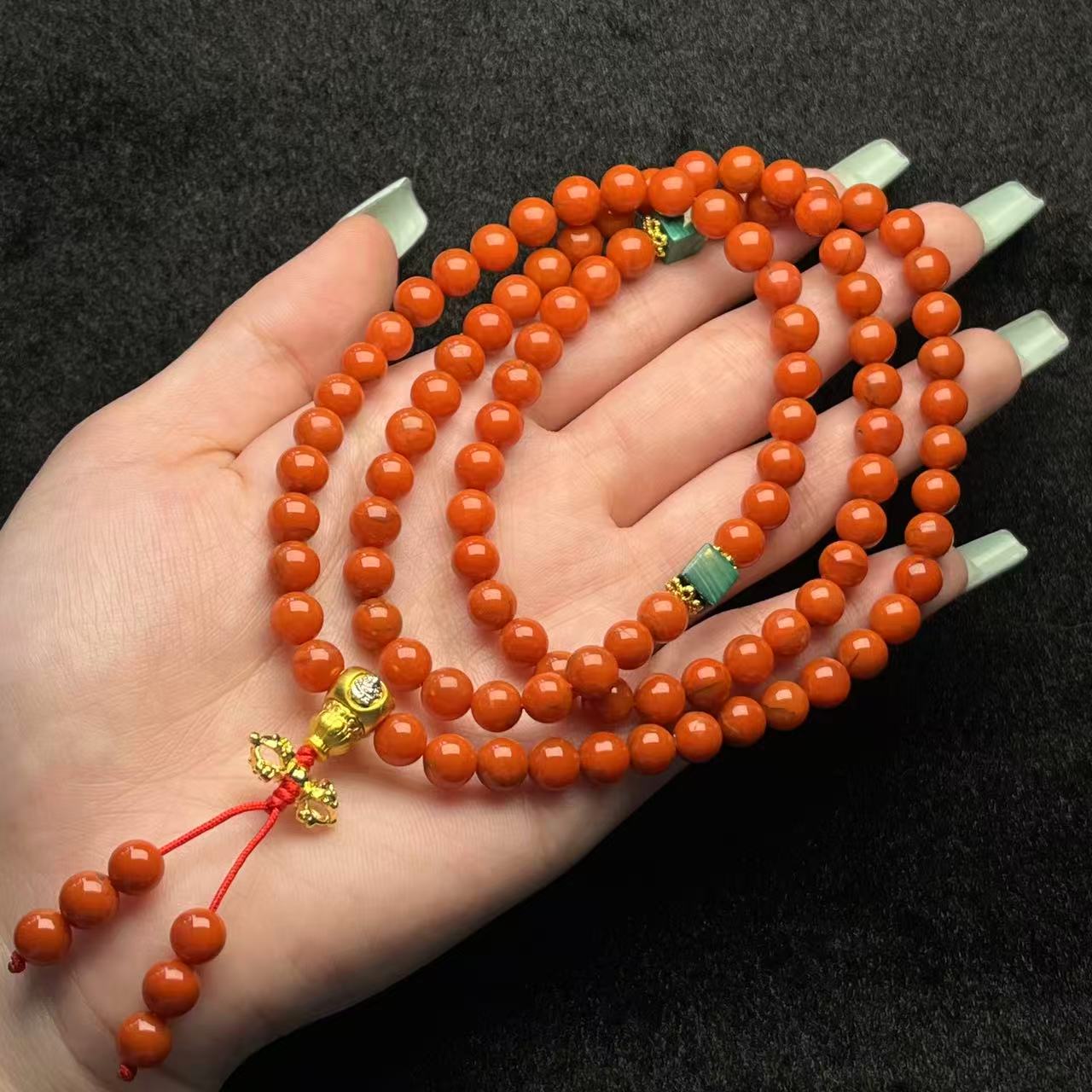 南红（玛瑙）项链-约6mm-多样性发货-Z周-Y396