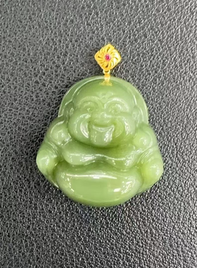 18k金和田玉佛公吊坠-约29*25*9mm-多样性发货-H纵