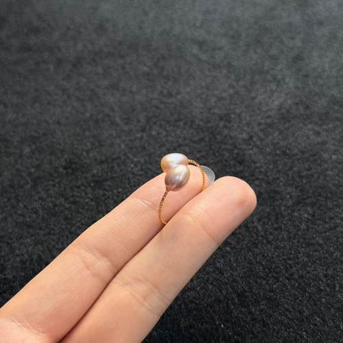 淡水珍珠爱迪生紫珠戒指-约6mm-多样性发货-ZG珍-A5230