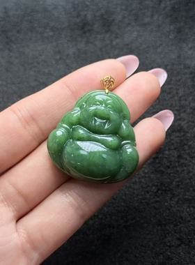 18K和田玉佛公吊坠-约40×34×10mm-多样性发货-Y欣-A4726