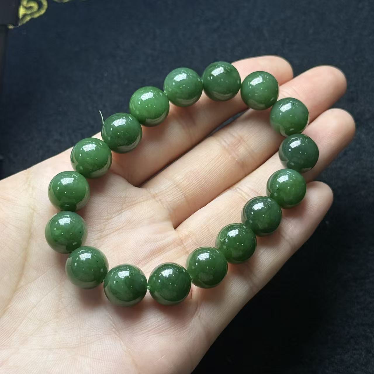 和田玉单圈手串-约12mm-多样性发货-Y欣-A211