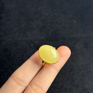 DY一 18k和田玉戒指 B9616 7mm 多样性发货 约20