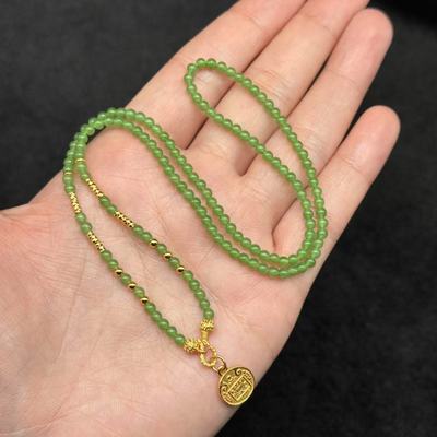 和田玉小米珠项链-约3mm-多样性发货-G帝-Y3122