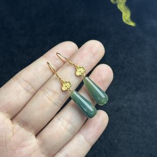 T福 硅化玉S925银珊瑚玉耳钩 多样性发货 8mm A5782 约22