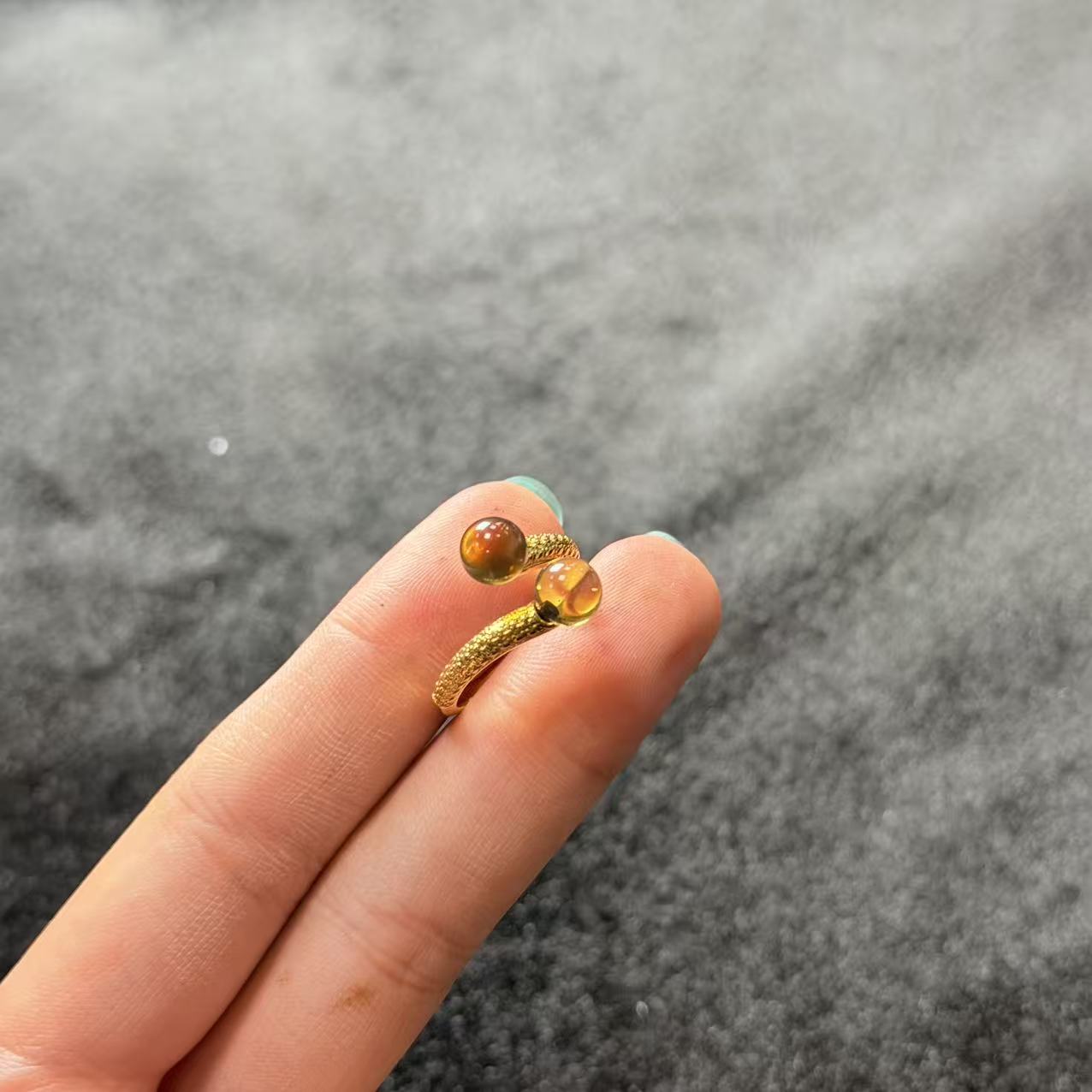 琥珀戒指-约12mm-多样性发货-X喆-A1407