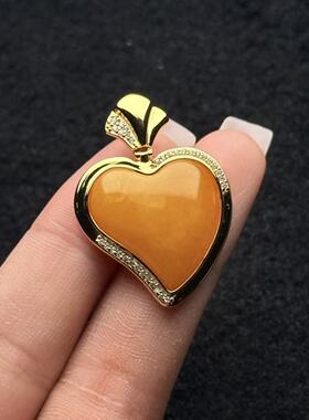 S925蜜蜡吊坠-约34*24*5mm-多样性发货-B福-B6790