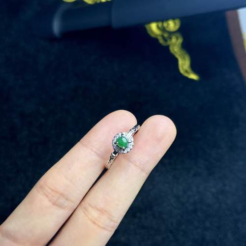 翡翠戒指-约8*5mm-多样性发货- F利-A5752