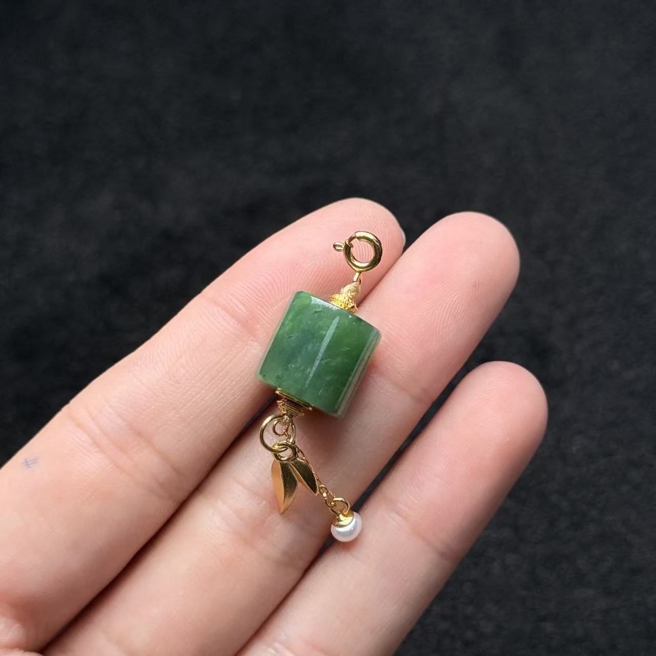 S925银和田玉吊坠-约23*12mm-Y欣 - 多样性发货-A3611