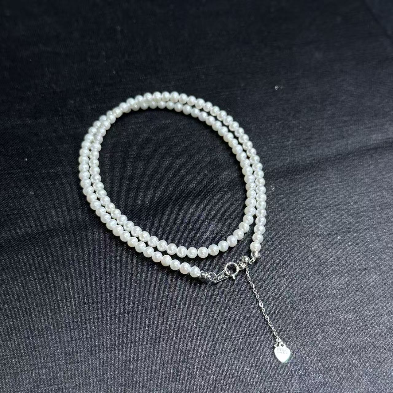 s925淡水珍珠项链约4mm，多样性发货-ZG珍，B4993