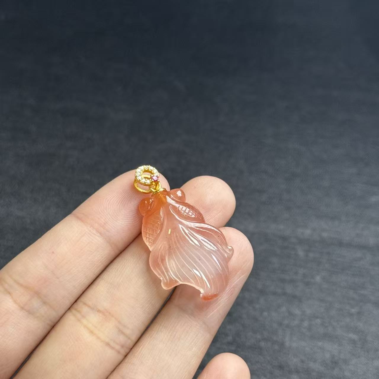 南红（玛瑙）s925南红吊坠-约33*18*7mm-多样性发货-PH臻，B5083