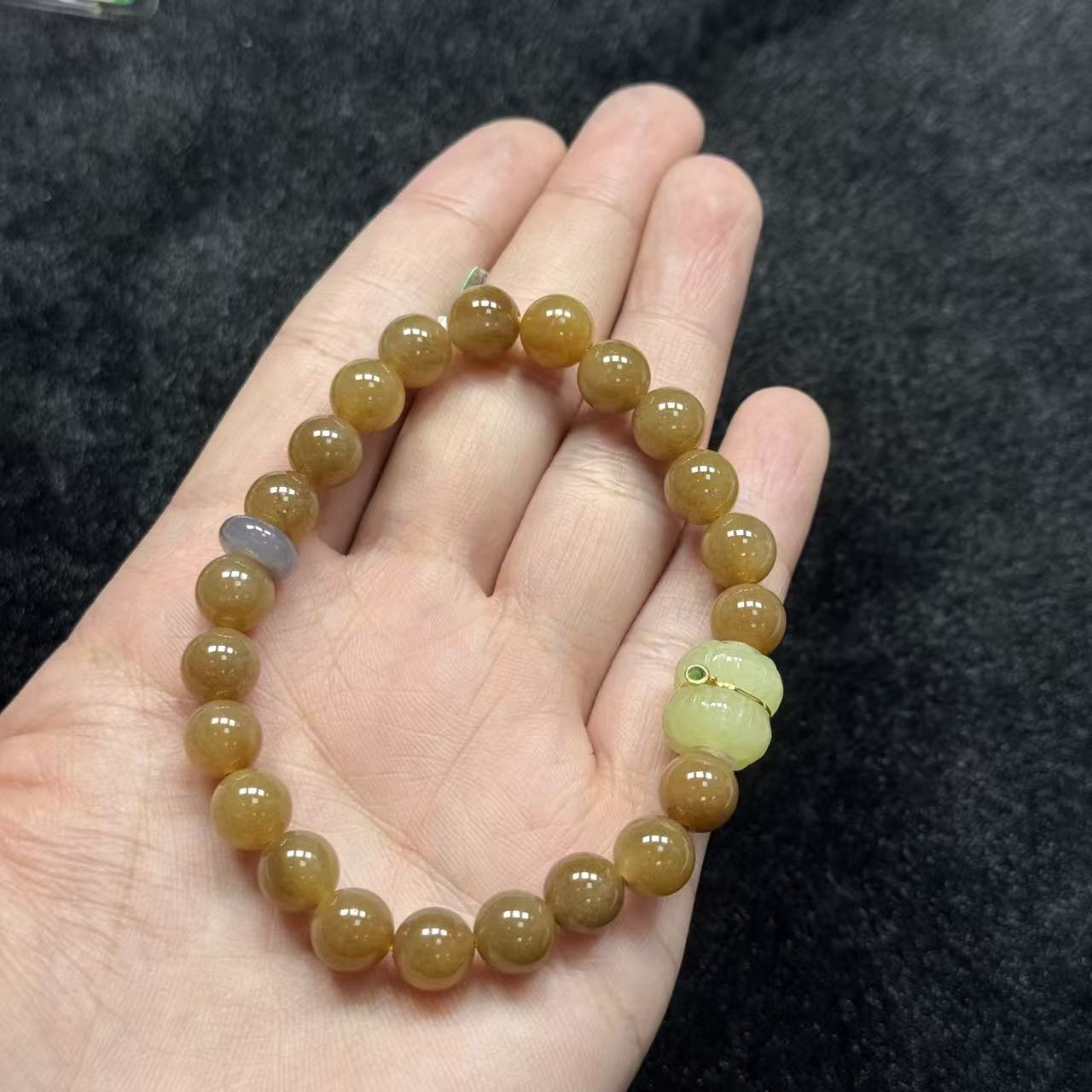 和田玉手串-约8mm-多样性发货-YSP金B1344