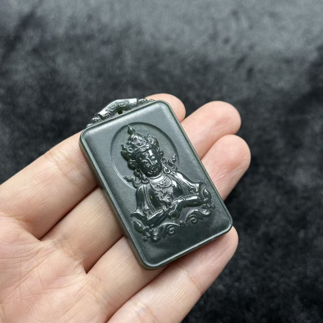和田玉墨玉吊坠-约50**30*7mm-多样性发货- ZH玉 B1259