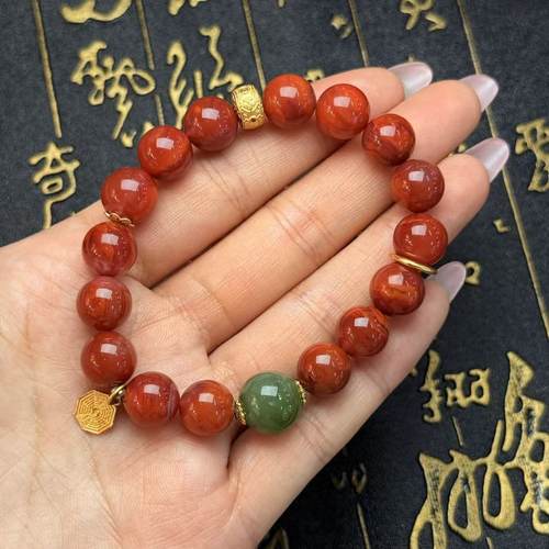 南红（玛瑙）南红DIY手串-约10mm-多样性发货- H祥- A5956