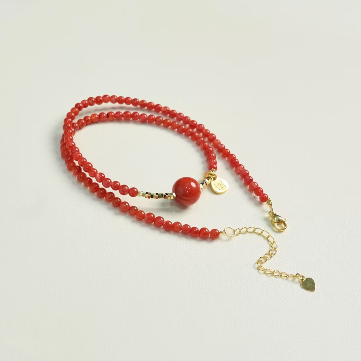 南红（玛瑙）南红圆珠项链-多样性发货-Q奥-B676