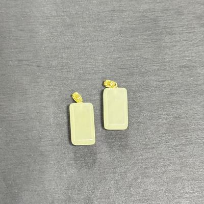 925银和田玉无事牌吊坠-约18*9*5mm-多样性发货-DY一，Y2184