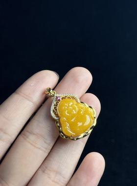 S925蜜蜡吊坠约33*21*7mm，多样性发货-R祥，B9127