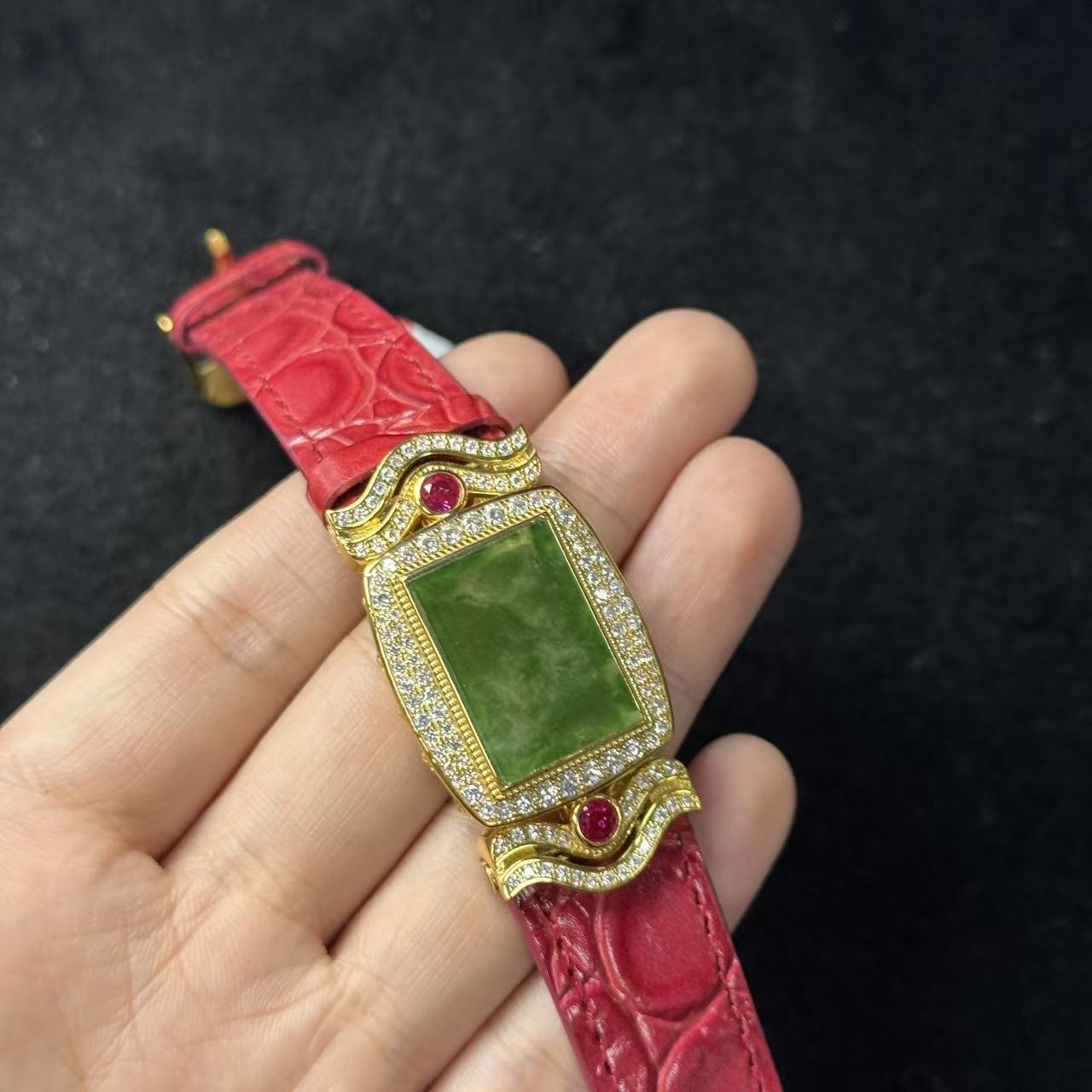 翡翠手牌 -约45*23*7mm-多样性发货-自家YE- DC0052 B4263 K：1