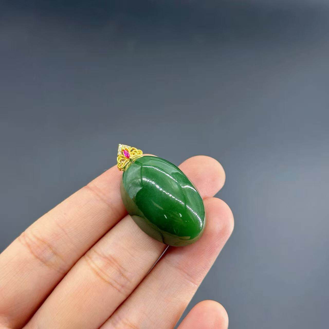 S925和田玉吊坠-约35*20mm-Y欣-多样性发货-A1385