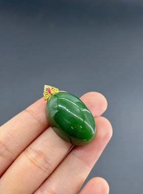 S925和田玉吊坠-约35*20mm-Y欣-多样性发货-A1385