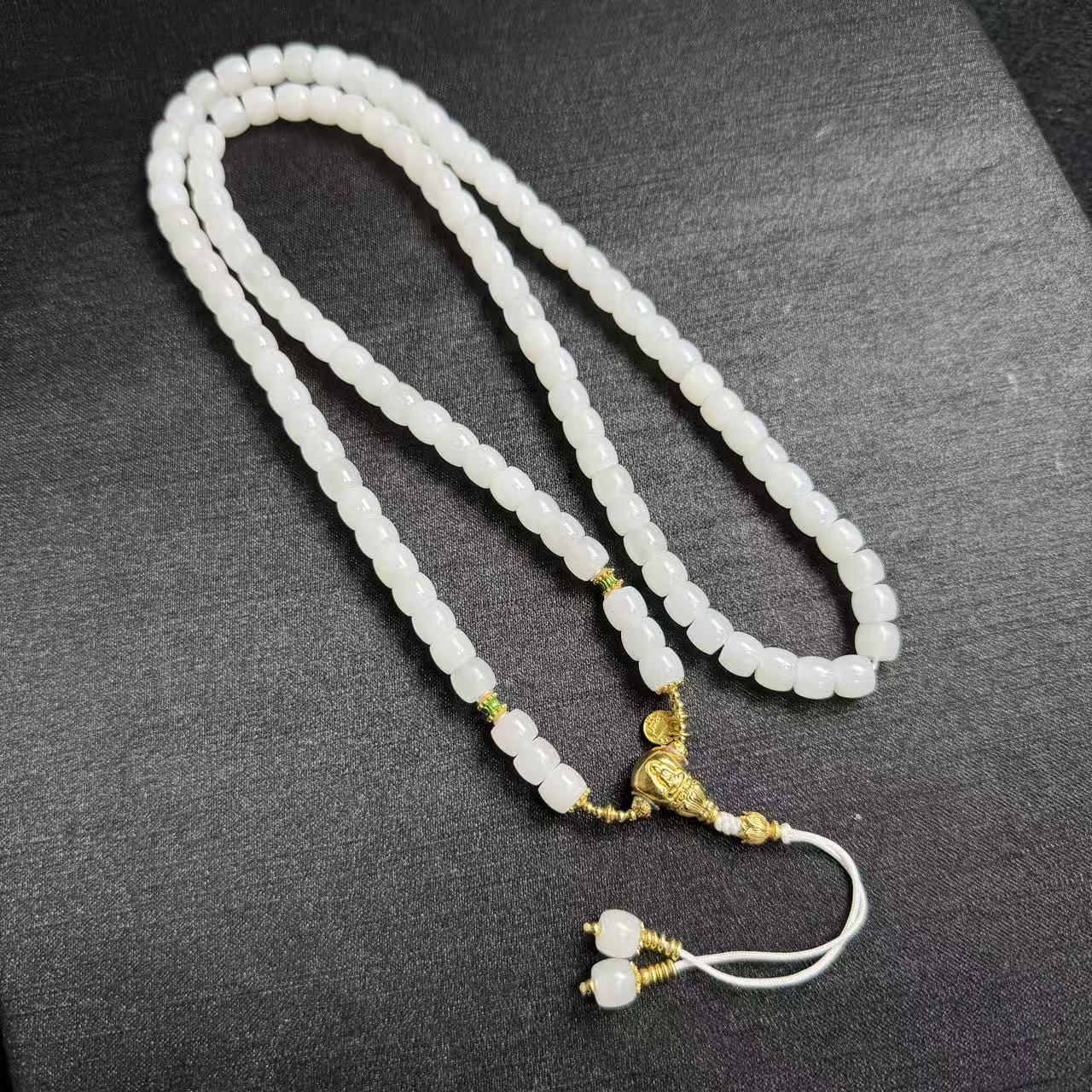 和田玉项链，约7mm，多样性发货-YSP金，B4072