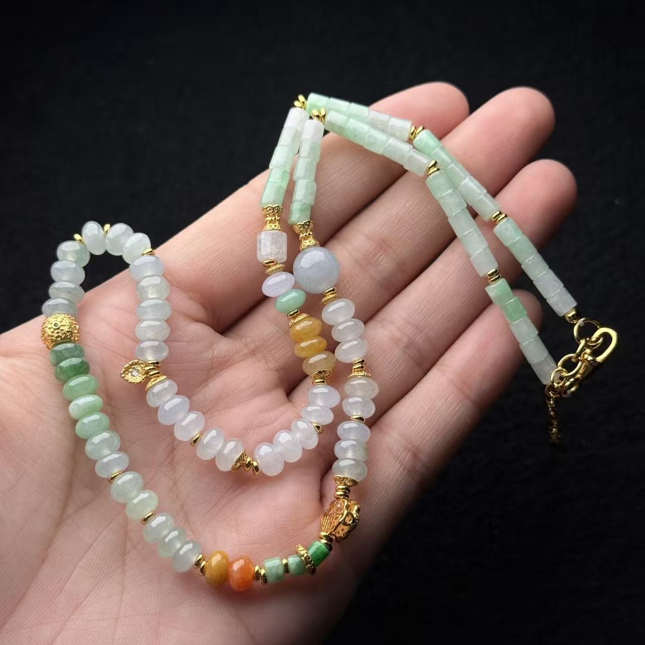 翡翠项链-约6mm-多样性发货- H春-A1800，