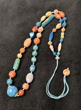 硅化玉珊瑚玉DIY项链-约18mm-多样性发货- T福- A4522