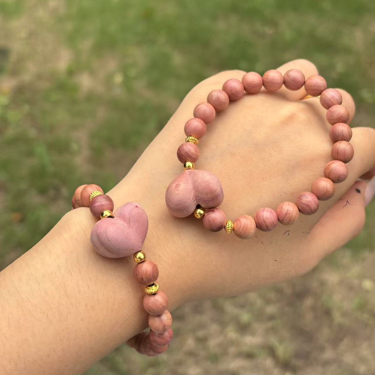 血柏木珠串血柏屁桃单圈手串-约8mm-多样性发货-Q九-Y4059