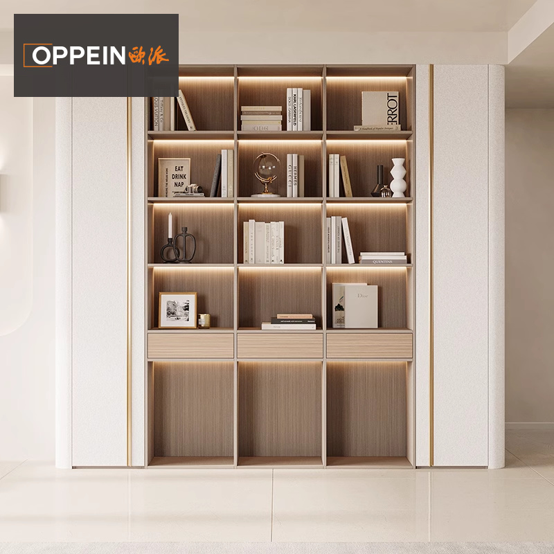 欧派书房书柜定制靠墙储物书架