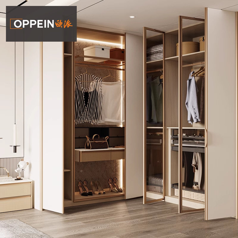 欧派官网全屋定制衣柜衣帽间自制走入式衣柜定制家具整体柜组合店