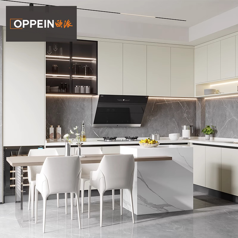 欧派橱柜定制整体家用石英石台面