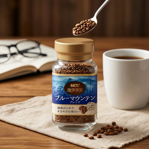 日本原装UCC蓝山纯黑速溶咖啡粉