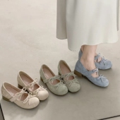 粗跟玛丽珍单鞋 配裙子晚晚鞋 女2026新款 百搭软底芭蕾舞鞋 春季 法式