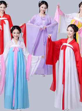 对襟齐胸雪纺清新淡雅汉服中国风