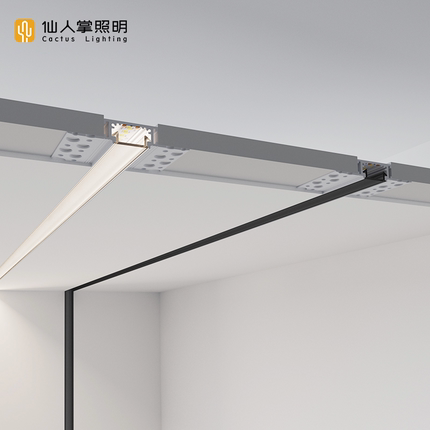 仙人掌照明无边框线性LED灯带嵌入式线条灯墙面天花氛围灯线形灯