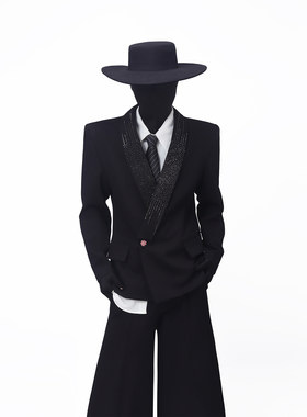 BlackClothes烫钻舞台男西装