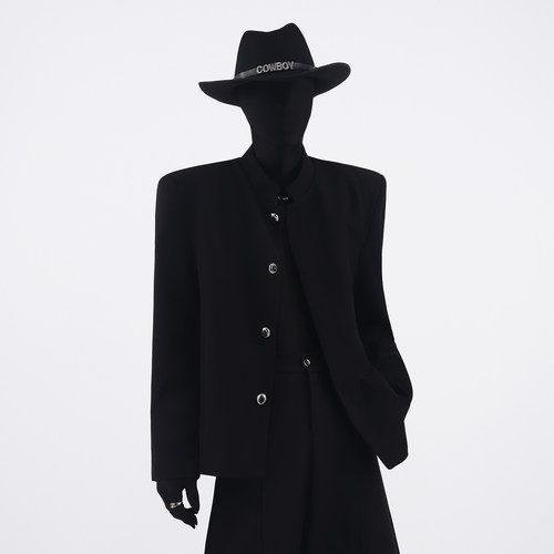 暗黑新中式短款秋季西服