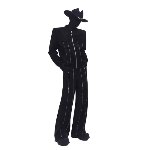 秋季美式痞帅宽松棒球服男