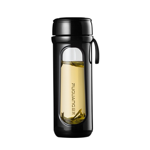 富光玻璃水杯双层隔热泡茶杯男生女士办公室便携防摔高颜值大容量