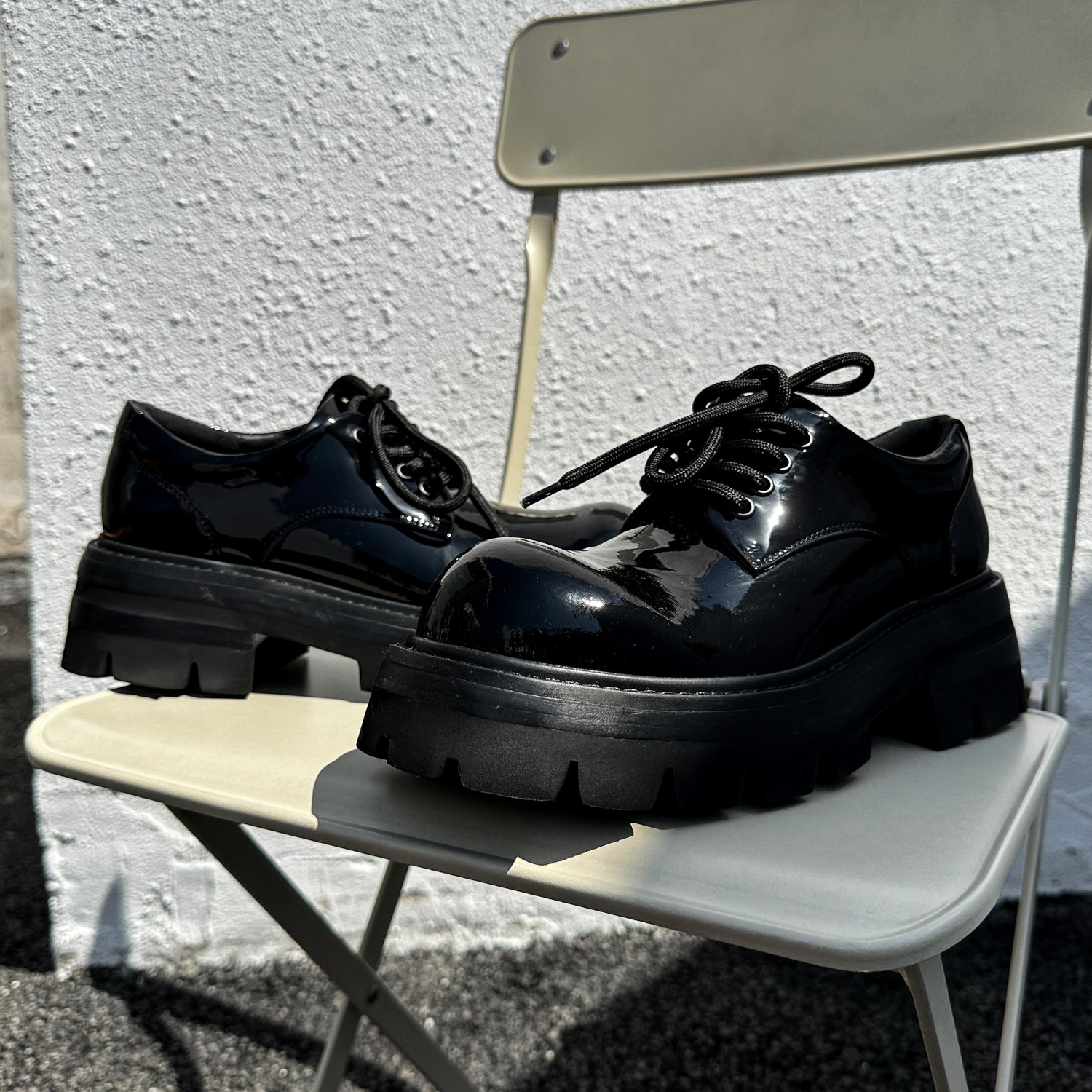 【帽子先森】抗打黑色大头德比鞋男厚底真皮松糕鞋欧洲站休闲潮鞋,流行男鞋,休闲皮鞋,淘宝优惠券,粉丝福利购,淘宝优惠卷